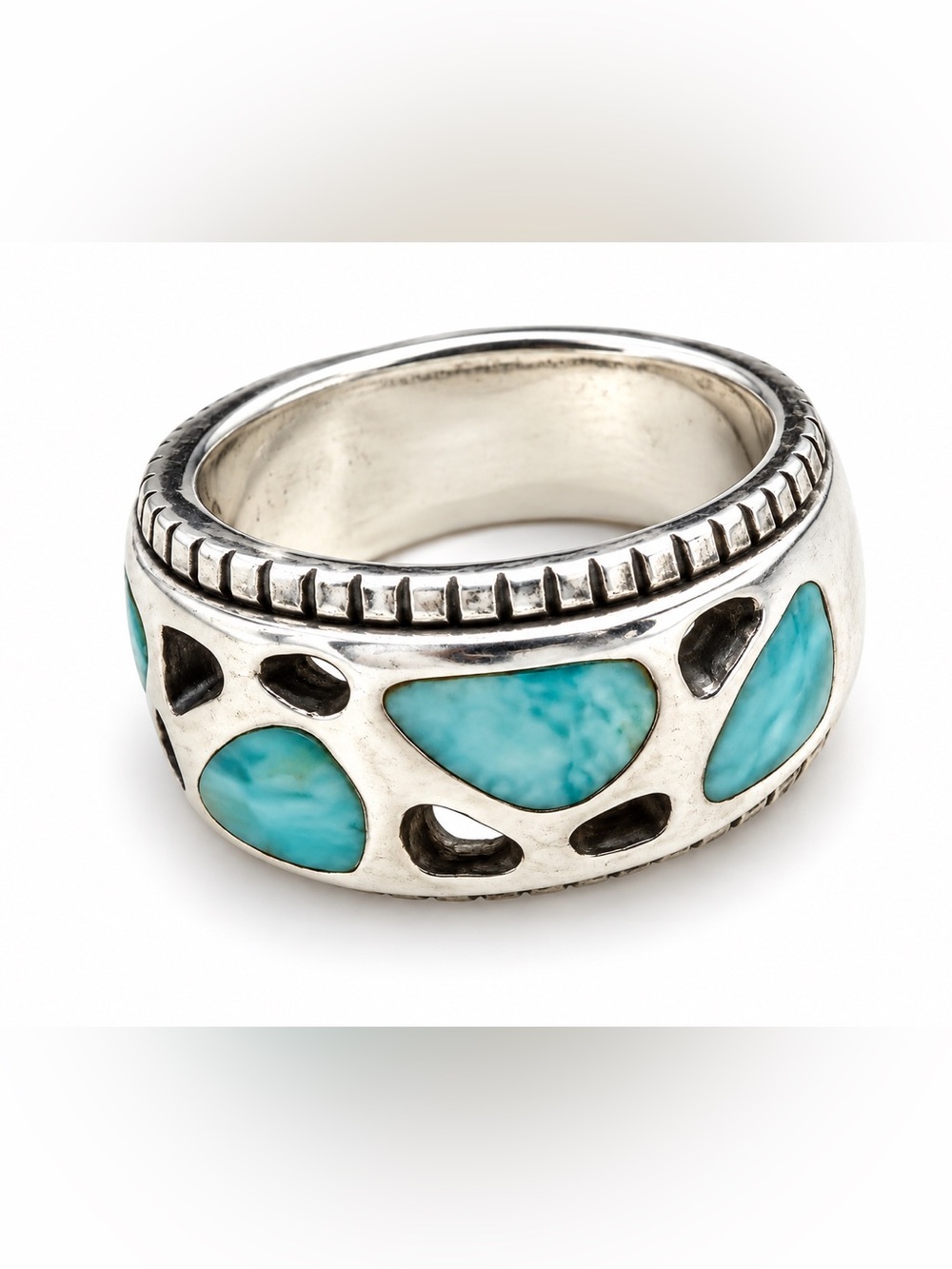 Marahlago Larimar and Sterling Silver Ring size 7